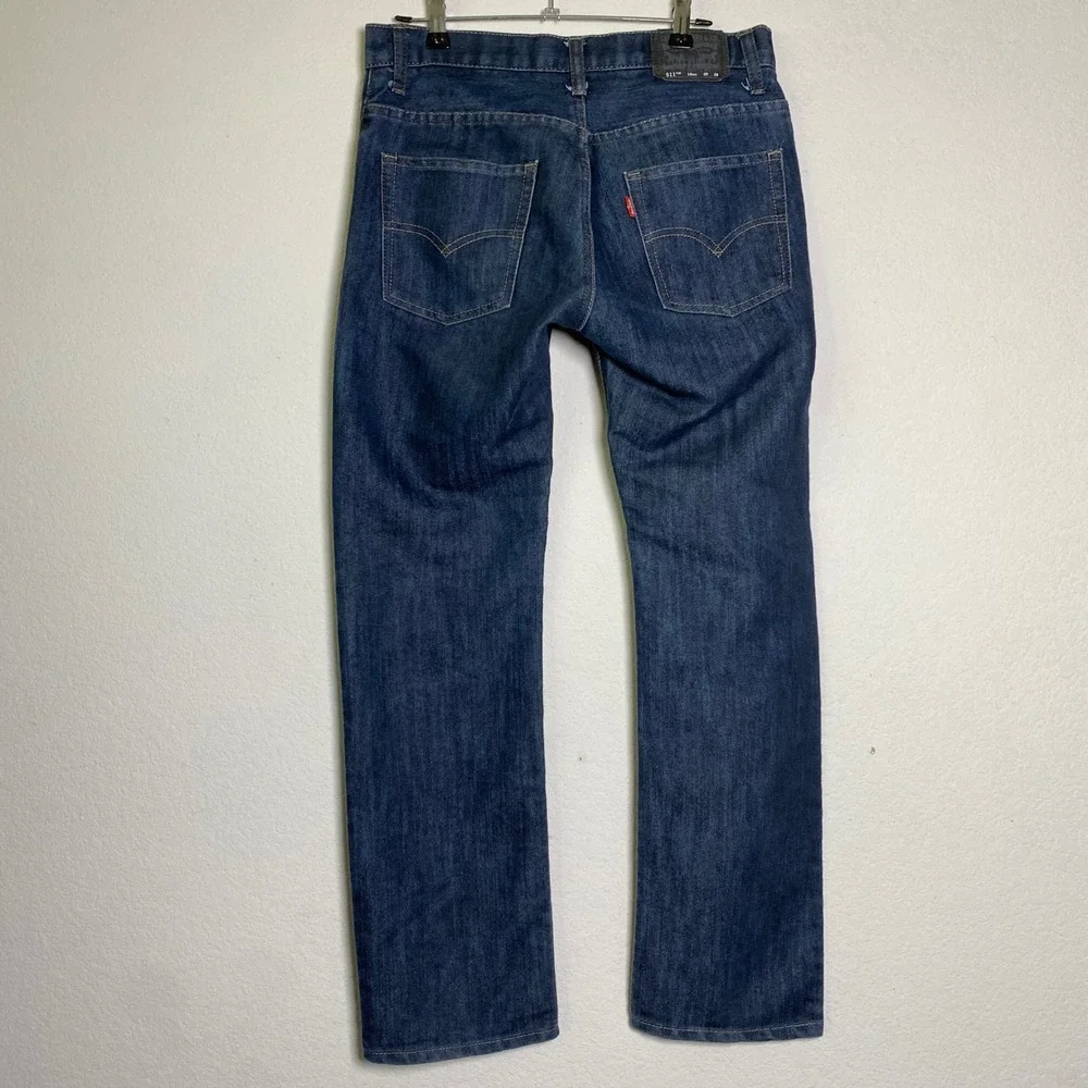 Levi's 511 Slim Fit Jeans Men 29x29 Dark Wash Straight Leg Denim Normcore Casual
